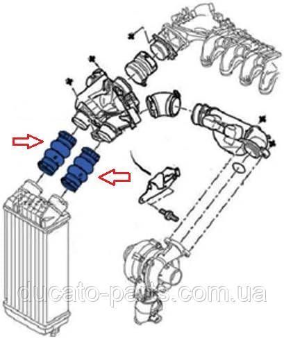 Патрубок інтеркулера Peugeot Partner M59, 9686000180, 0382GK MC 09237 фото